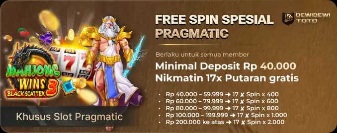 FREE SPIN 17✘ SPESIAL PRAGMATIC